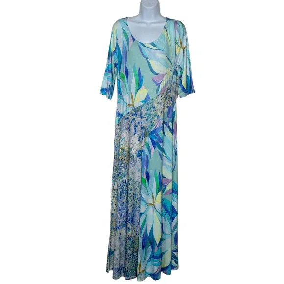 NEW Soft Surroundings Stella Maxi Dress MEDIUM 10 12 Coastal Resortwear Vacation - Picture 2 of 12